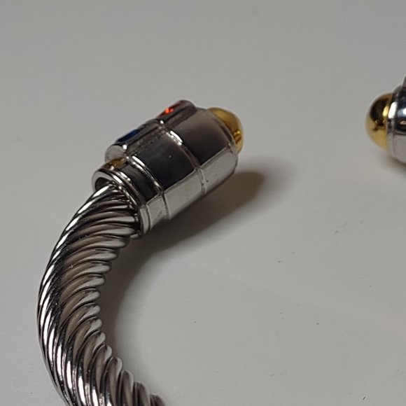 Blue, Red, And Silver Tone Bracelet - Picture 7 of 13